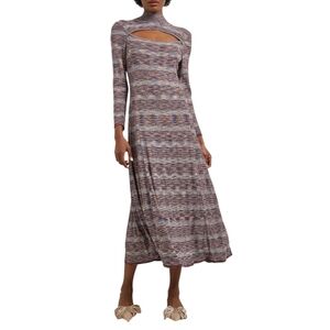 Misook Melangé Long Sleeve Midi Sweater Dress NEW